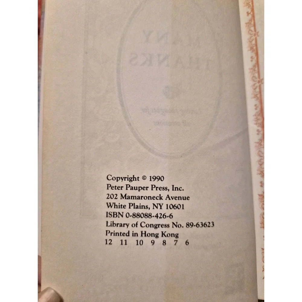 Many Thanks : Loving Thoughts for All Occasions - 1990, Hardcover by Lisa Palas